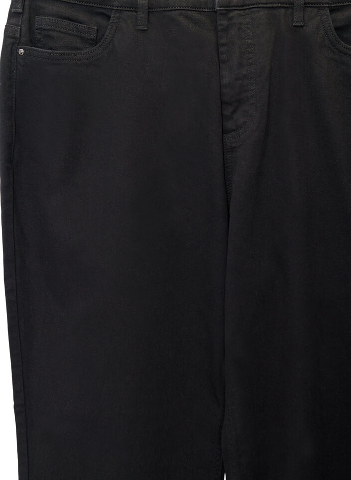 High-waisted Gemma jeans with a regular fit, Black, Packshot image number 2