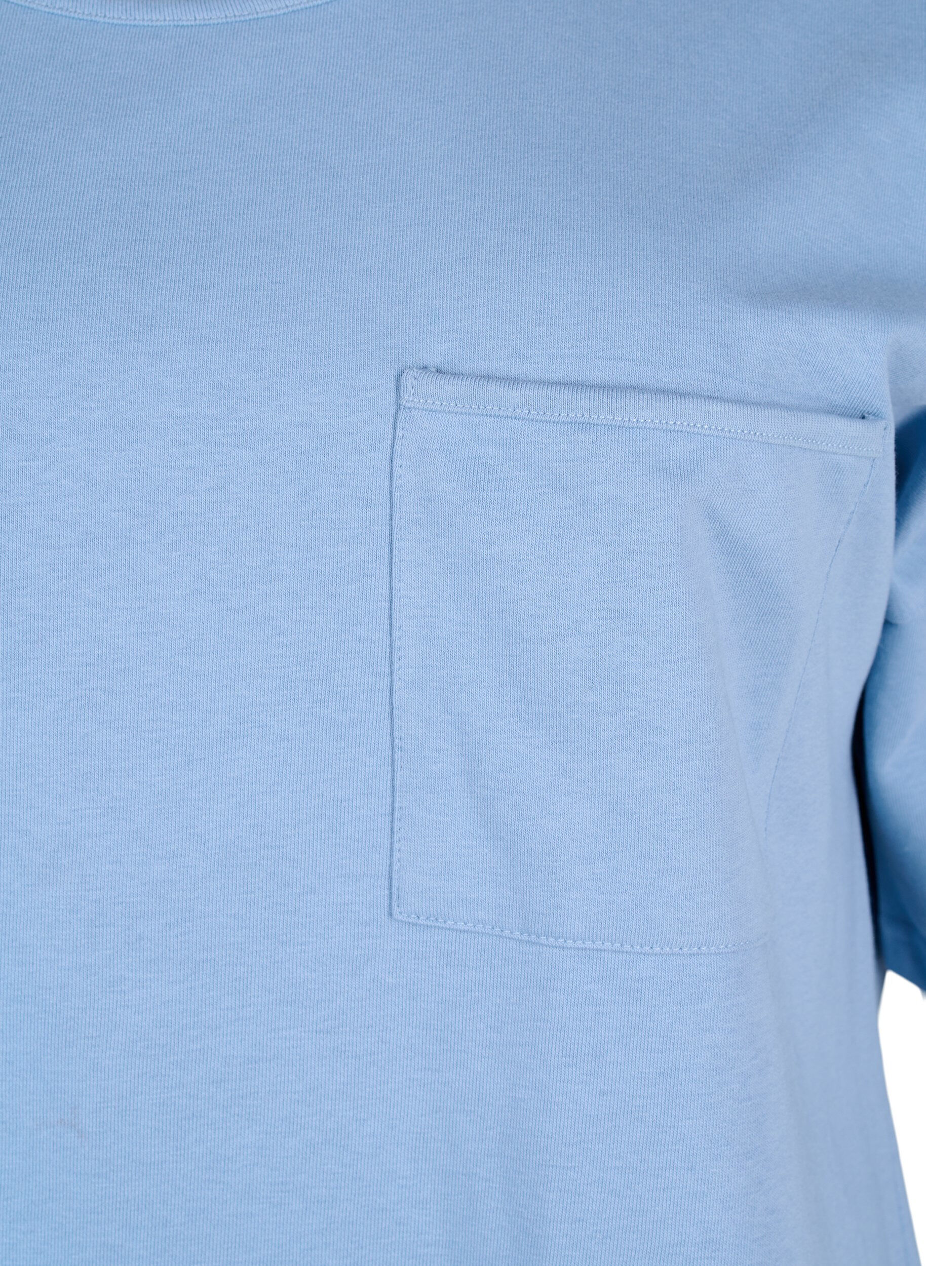 Zizzifashion Blouse with half sleeves, Faded Denim, Packshot image number 2