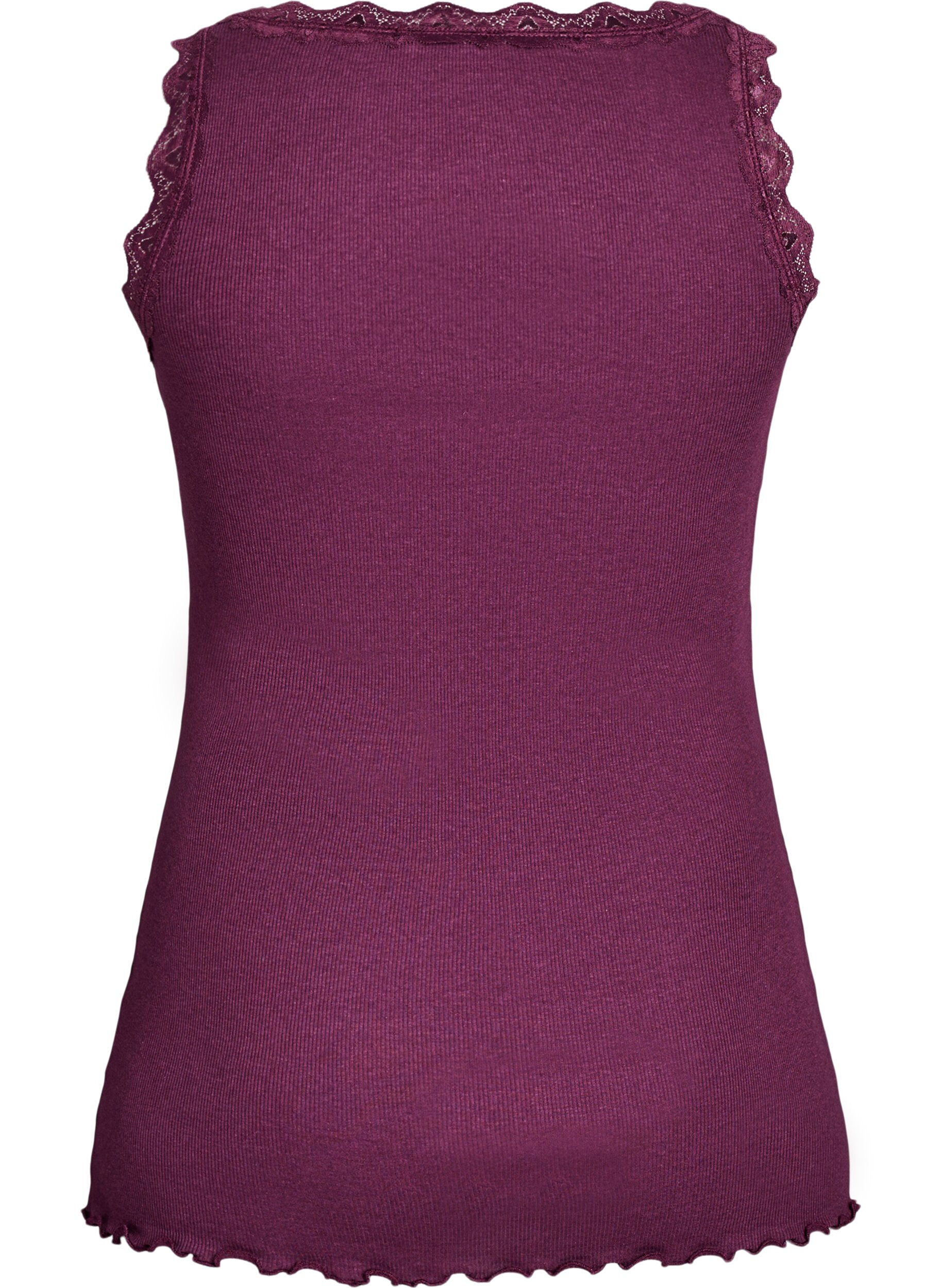 Zizzifashion Top with lace trim, Dark Bordeaux, Packshot image number 1