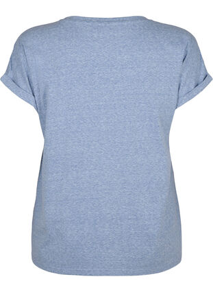 Melange t-shirt with short sleeves, Moonlight Blue Mel. , Packshot image number 1