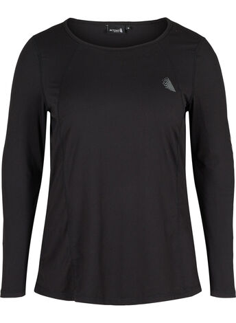 Training shirt with long sleeves and print