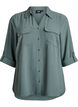 FLASH - Shirt with chest pockets and 3/4 sleeves, Green, Packshot image number 0