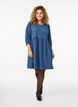 FLASH - Short dress with texture and 3/4 sleeves, Sargasso Sea, Model image number 2