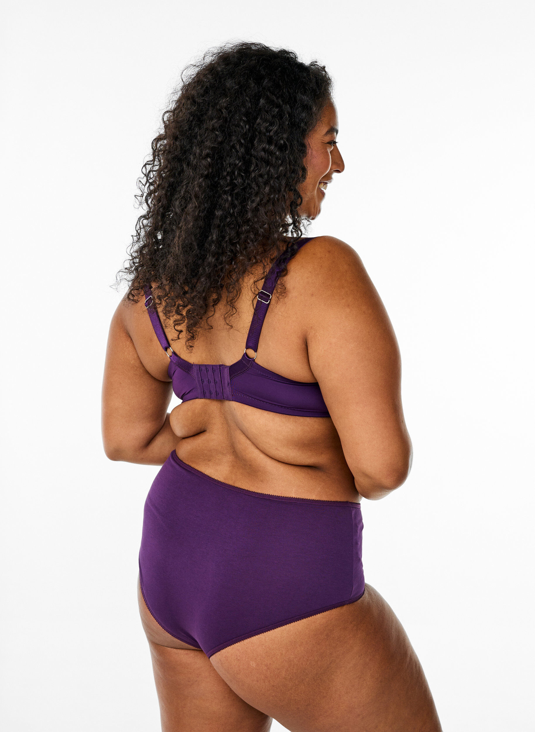 Zizzifashion 7-pack hipster briefs with regular waist, Purple, Model image number 1