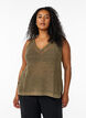 FLASH - Sleeveless knitted top with v-neck, Green, Model image number 0