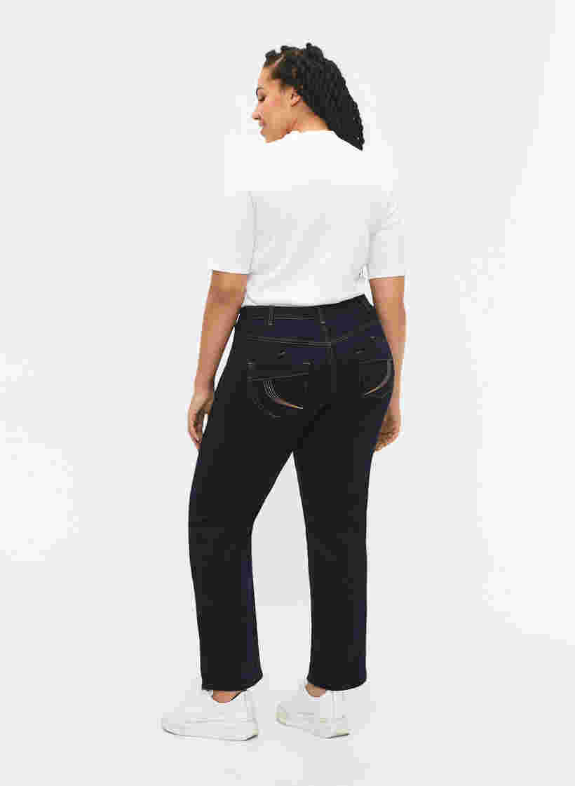 Regular fit Gemma jeans with a high waist, Blue denim, Model image number 2