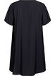 A-line viscose dress with short sleeves, Black, Packshot image number 1