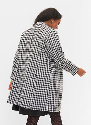 Checkered jacket with button closure, Houndsthooth, Model image number 1