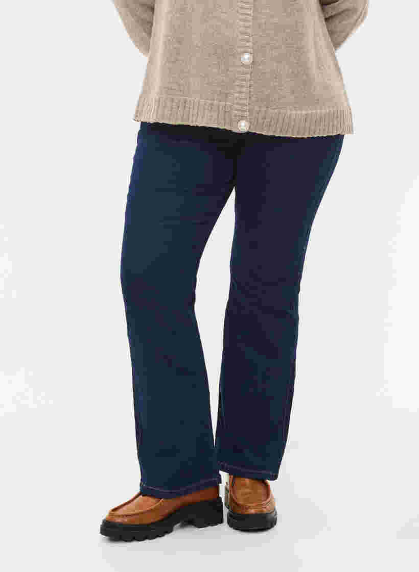 High-waisted Ellen bootcut jeans, Unwashed, Model image number 2