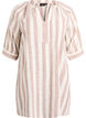 Cotton tunic with a V-neck, Beige, Packshot image number 0