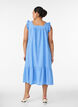 Midi dress in cotton with ruffle details, Light Blue, Model image number 1
