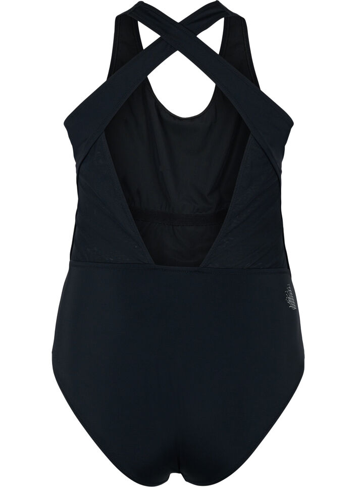 Swimsuit with cross back, Black, Packshot image number 1