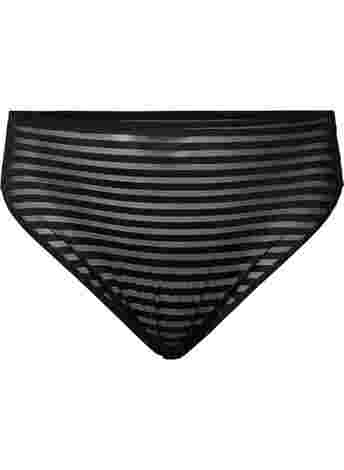 Striped tai briefs with regular waist