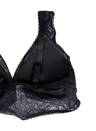 Lace bra with soft padding, Black, Packshot image number 3