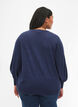 Knitted blouse with viscose and balloon sleeves, Dress Blues Mel., Model image number 1