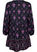 Long sleeve viscose dress with print, Black Pink AOP, Packshot image number 1