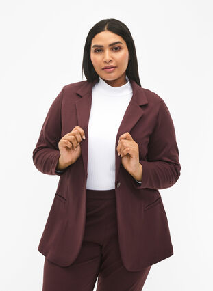 Simple blazer with button closure, Fudge, Model image number 2