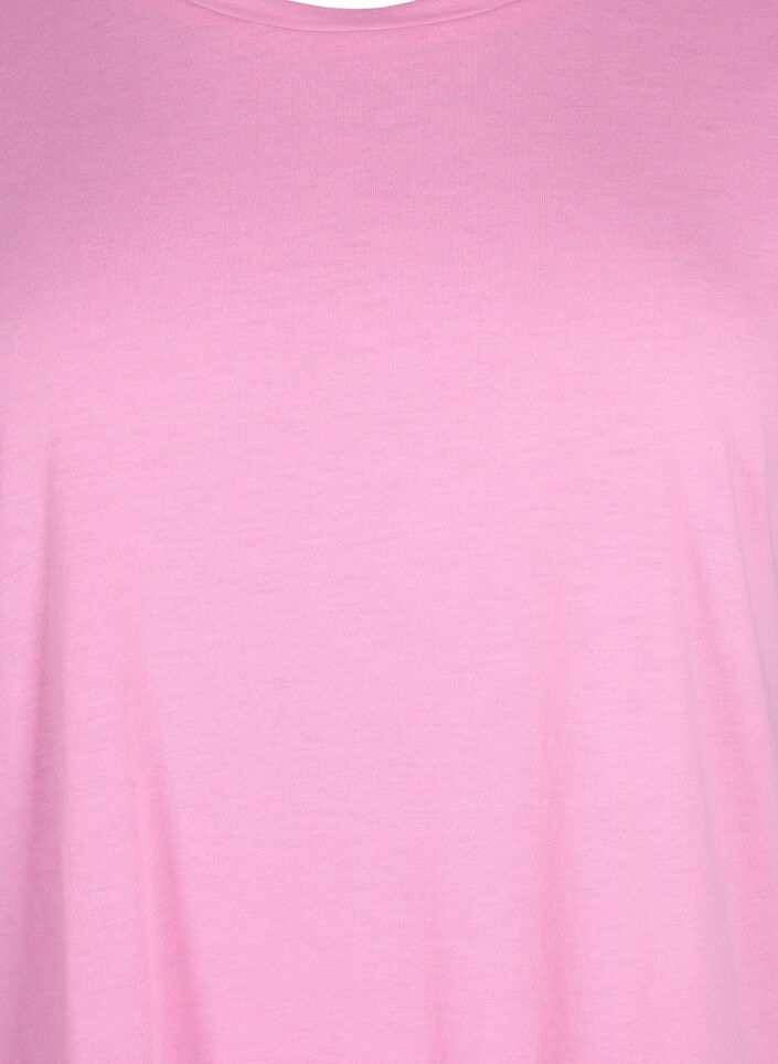 Short-sleeved cotton blend t-shirt, Pink, Packshot image number 2