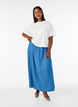 Maxi skirt with a denim look in TENCEL&trade; lyocell, Blue, Model image number 0