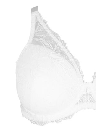 Padded lace bra with underwire, Bright White, Packshot image number 2