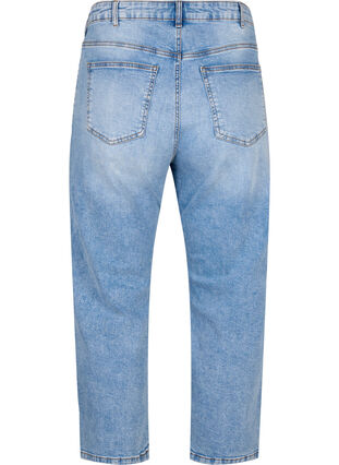 Cropped Vera jeans with destroy details	, Blue Denim, Packshot image number 1