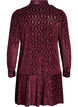 Short dress with a velour pattern, Red, Packshot image number 1