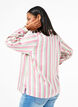 Striped satin shirt with collar, Rose Stripe, Model image number 1