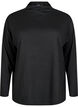High neck, long-sleeved blouse, Black, Packshot image number 0