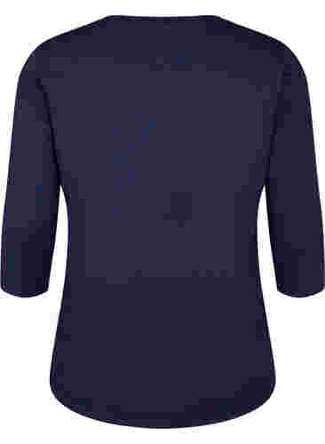 Workout top with 3/4 sleeves, Night Sky, Packshot image number 1