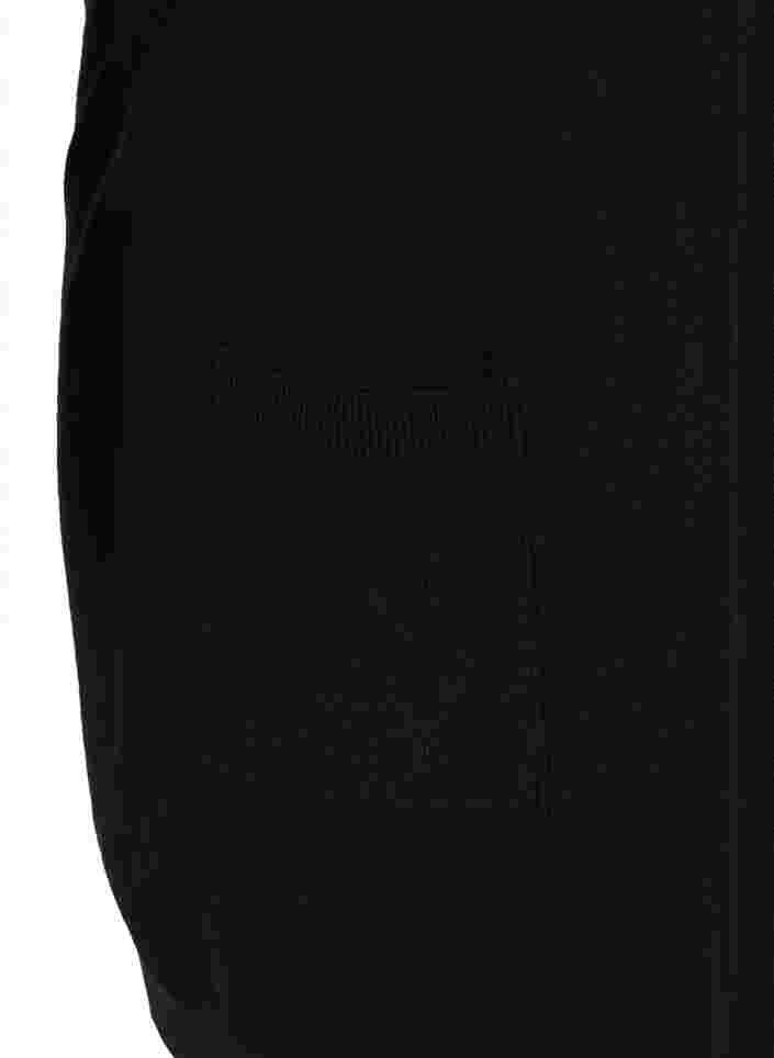 Long knitted cardigan in a viscose blend, Black, Packshot image number 3