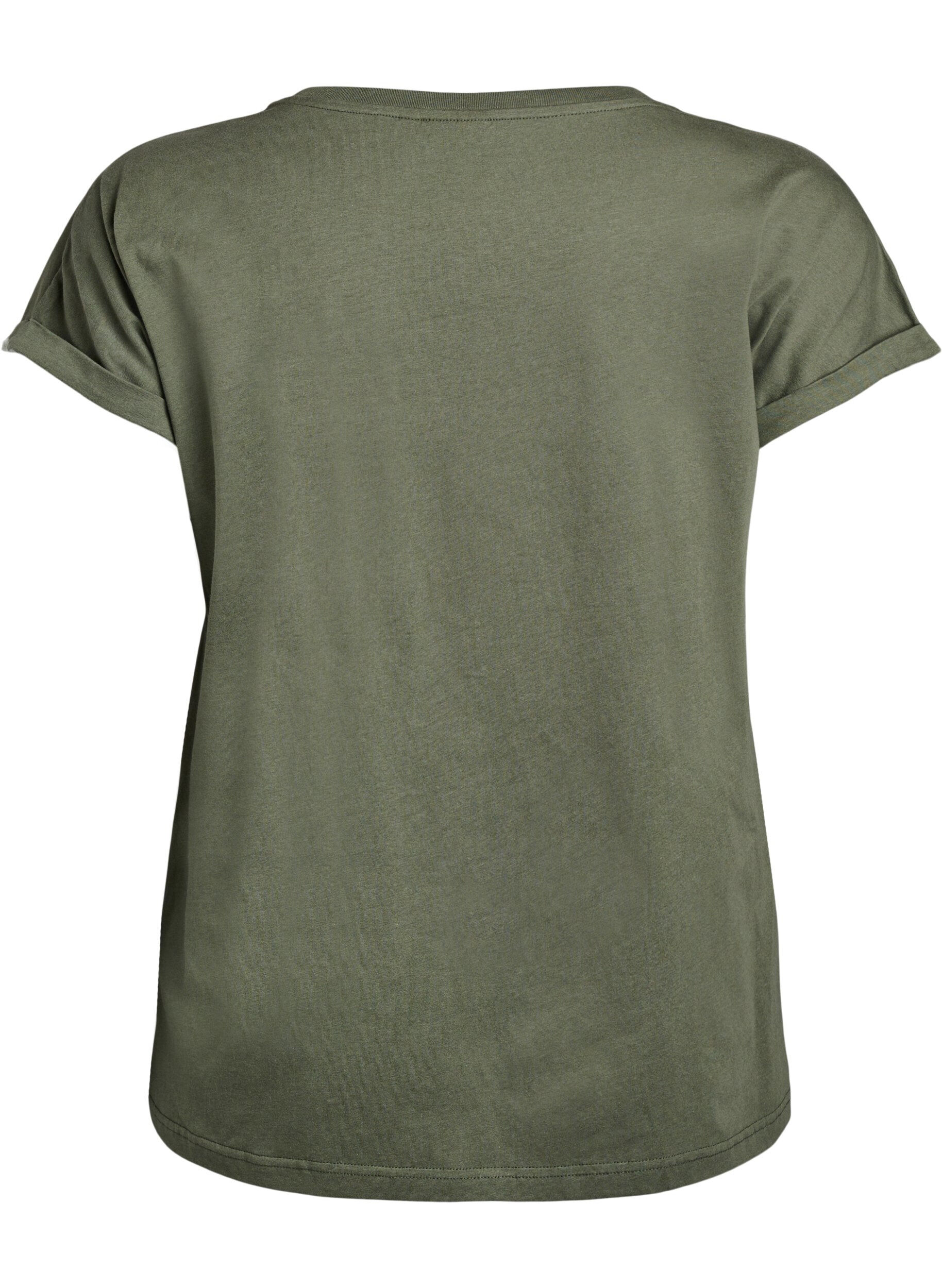 Zizzifashion T-shirt with animal print and text, Thyme W. Wild, Packshot image number 1