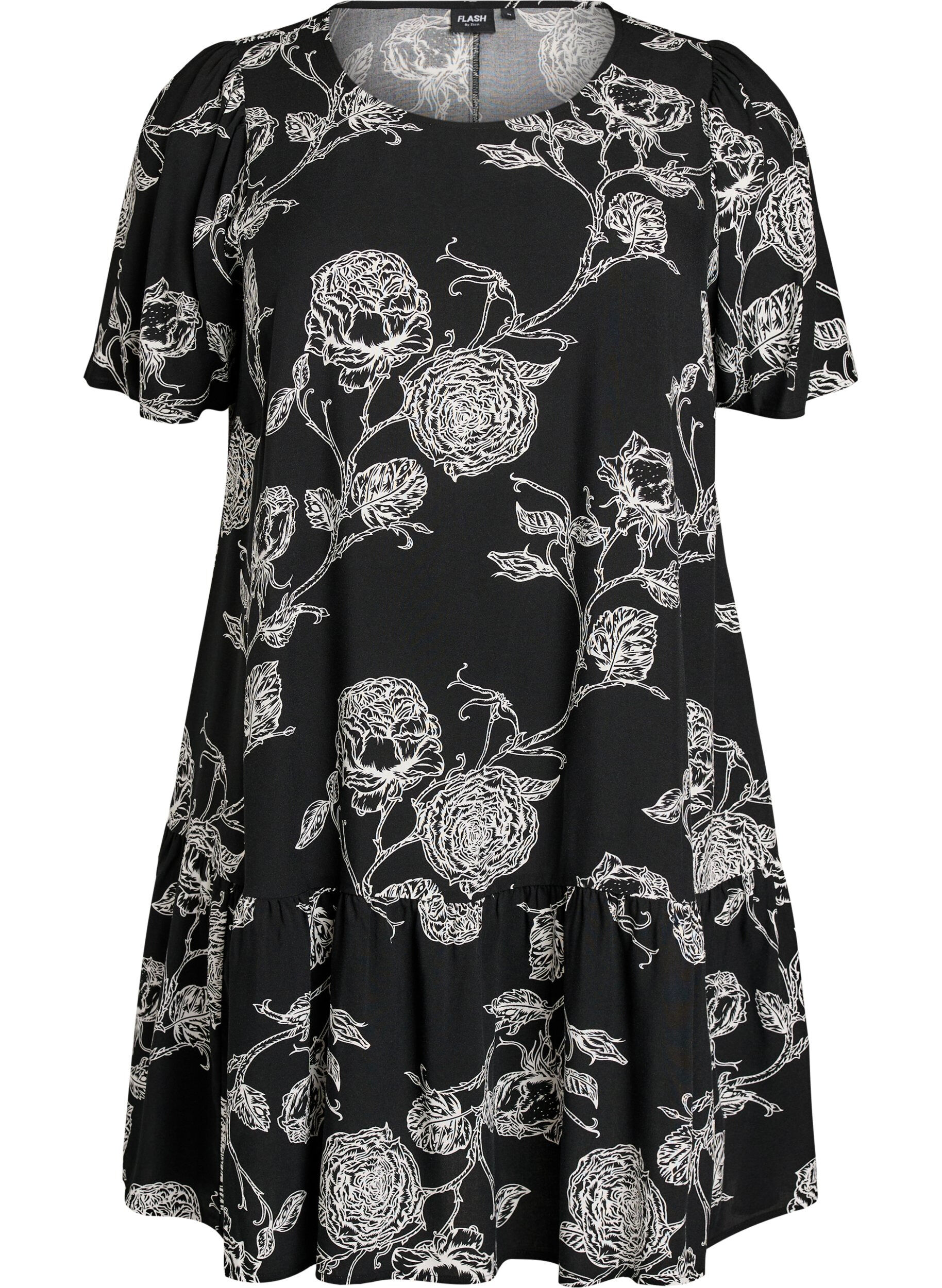 FLASH - Viscose dress with cutline