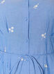 Cotton shirt dress with embroidered flowers, Light Blue, Packshot image number 2