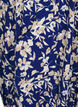Short-sleeved cotton dress with floral print, Blue, Packshot image number 3