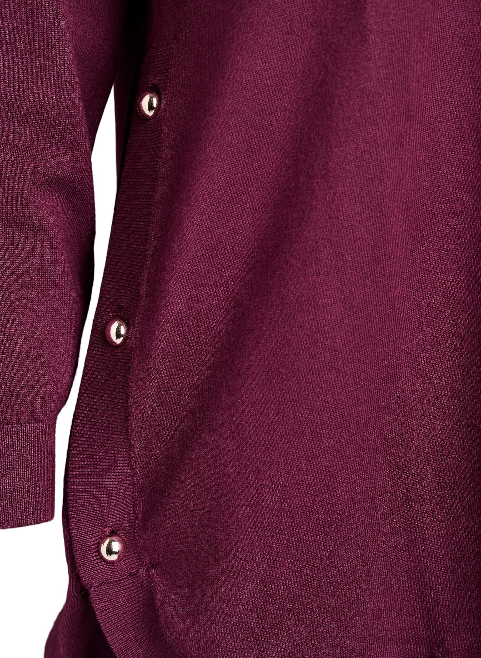 ZizzifashionKnitted blouse with side buttons, Red, Packshot image number 3