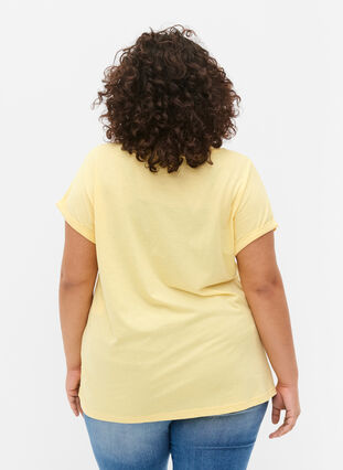 Short sleeved cotton blend t-shirt, Popcorn, Model image number 1