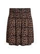 FLASH - Short skirt with smocked waist, Brown, Packshot image number 0