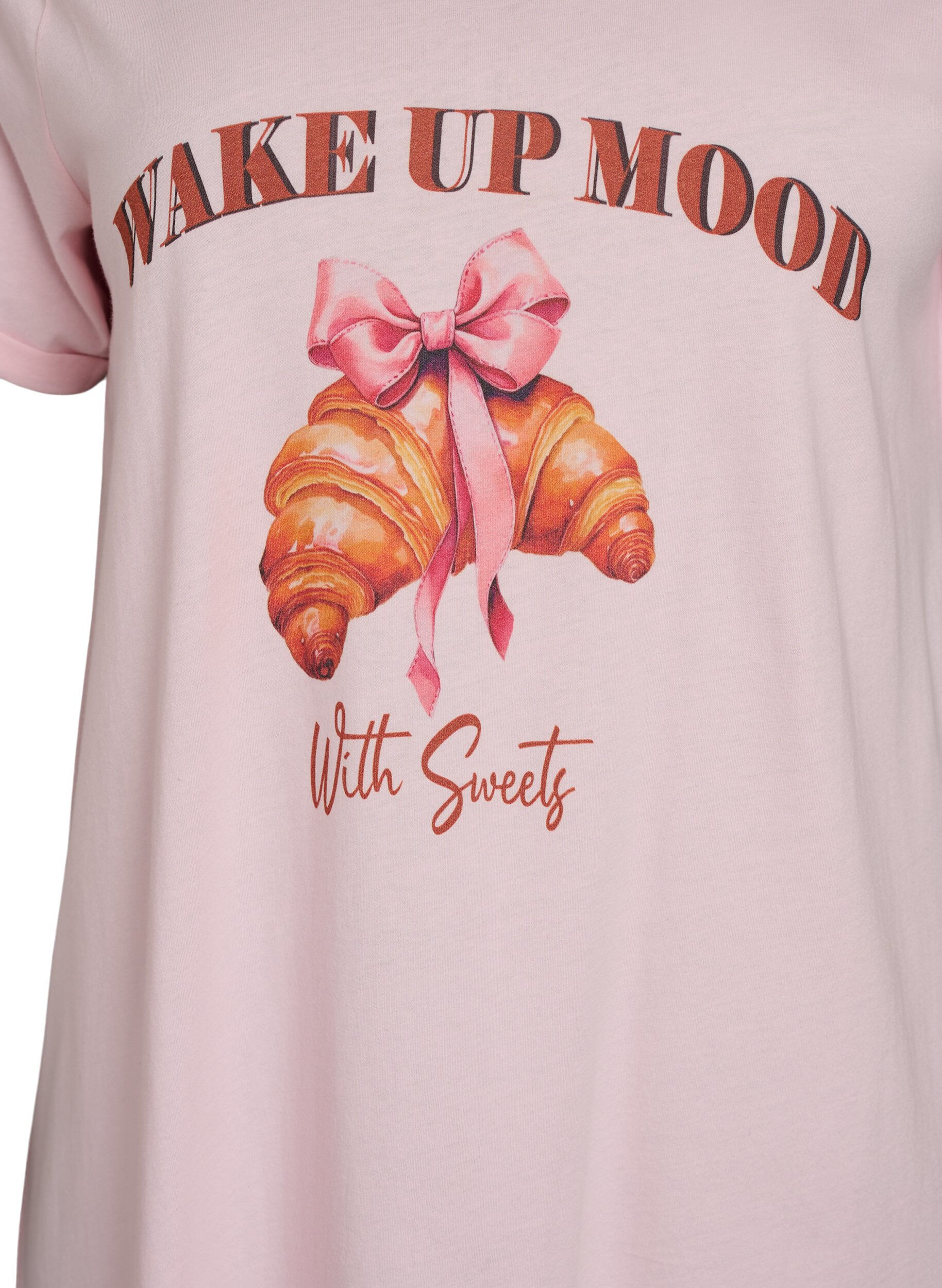 ZizzifashionShort-sleeved nightgown in organic cotton, Pink, Packshot image number 2