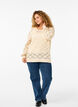 Knitted blouse with scallop pattern, Birch, Model image number 2