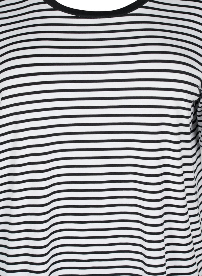 T-shirt with TENCEL&trade; Lyocell and stripes, White, Packshot image number 2