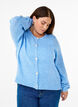 Knitted cardigan with wool and buttons, Della R. Blue Mel., Model image number 0