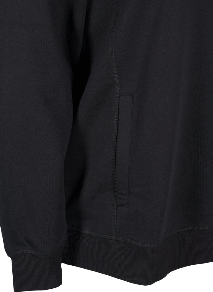 FLASH - Sweatshirt with high collar, Black, Packshot image number 3