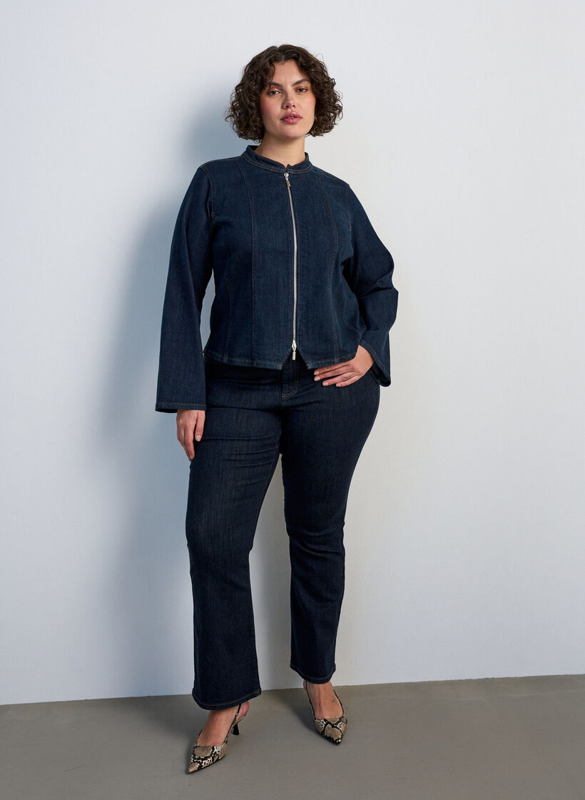 Ellen high-waisted bootcut jeans, Blue, Model image number 0