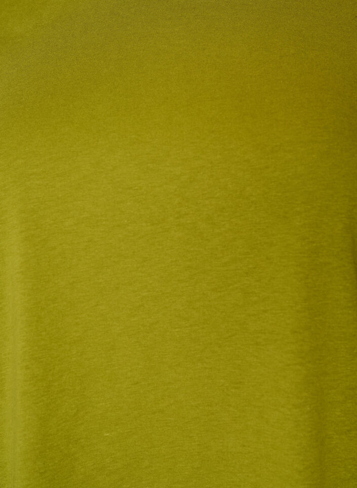 Basic cotton T-shirt with round neck, Green, Packshot image number 2