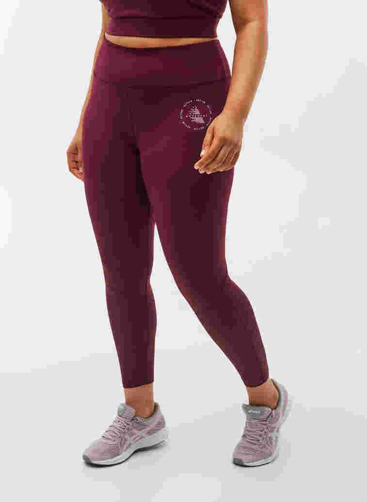 Solid-coloured gym leggings, Fig, Model