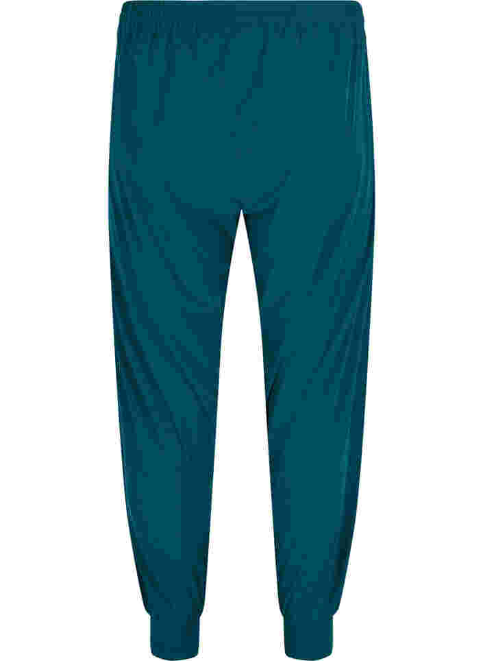 Loose exercise trousers with pockets, Deep Teal, Packshot image number 1