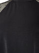 Blouse with short lace sleeves and high neck, Black, Packshot image number 2