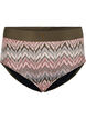 Patterned bikini tai bottoms with a high waist, Beech AOP, Packshot image number 0