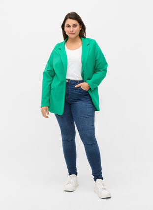 Simple blazer with button, Mint, Model image number 3