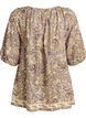 Viscose blouse with paisley print and tie-string, Yellow, Packshot image number 1